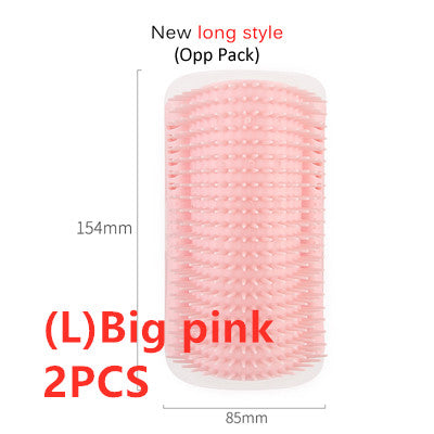Cat Self-Grooming Brush and Wall Rubbing Device