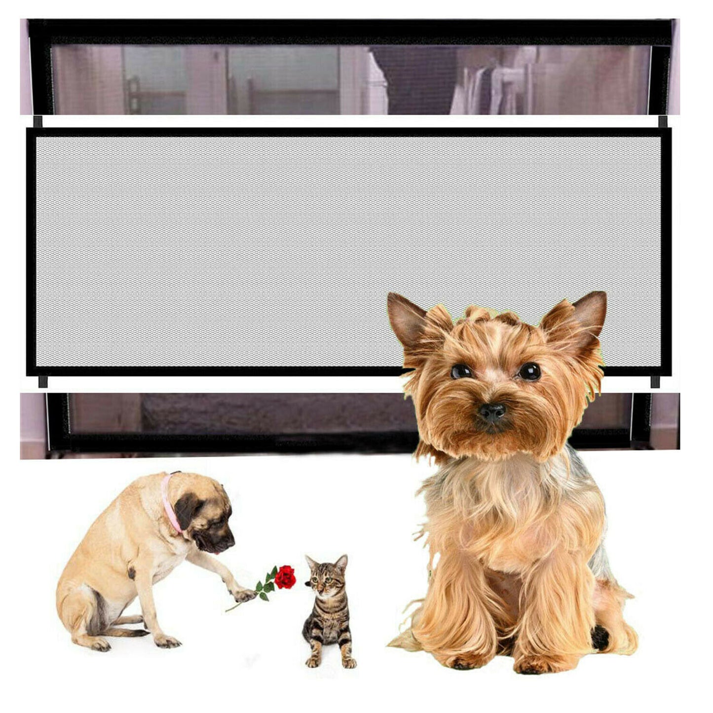 Pet Safety Enclosure Gate Mesh | Baby Dog Fences