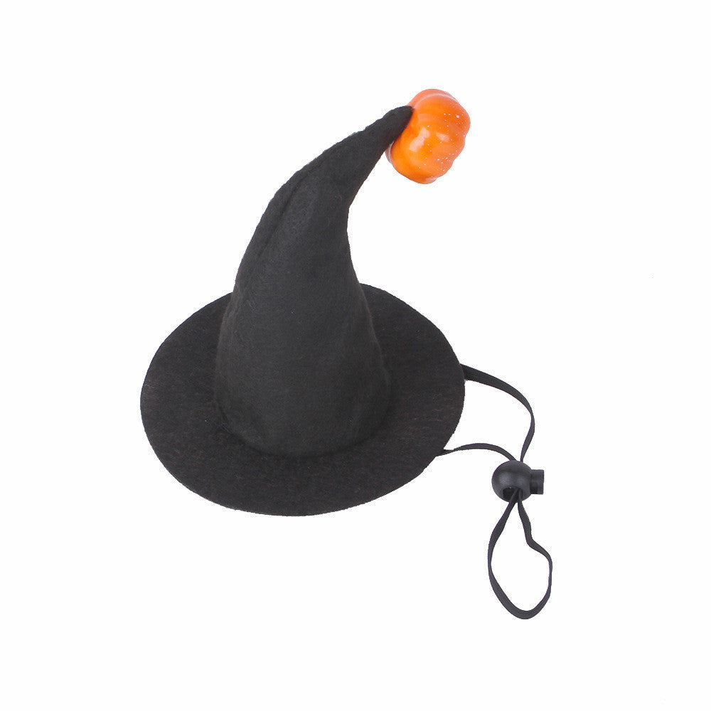 Cat Halloween Hat with Pumpkin Smiling Face
