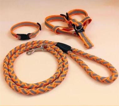 Pet Reflective Dog Leash With Collar Set