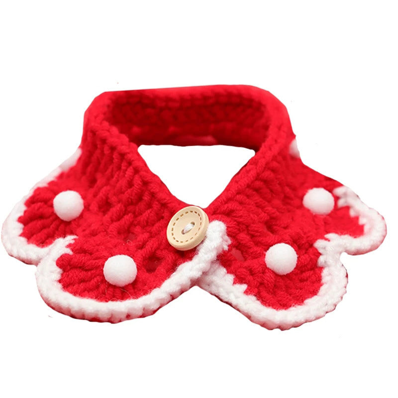 Pet Cats, Dogs, Rabbits, Knitted Collars And Christmas Ornaments