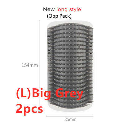 Cat Self-Grooming Brush and Wall Rubbing Device