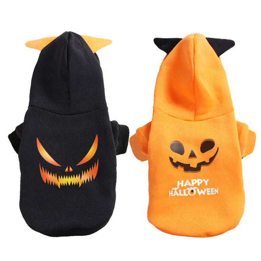 Halloween Pumpkin Dog Hoodie