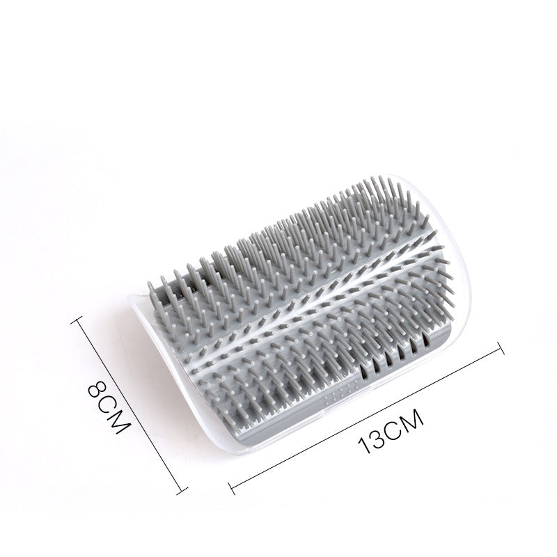 Cat Self-Grooming Brush and Wall Rubbing Device