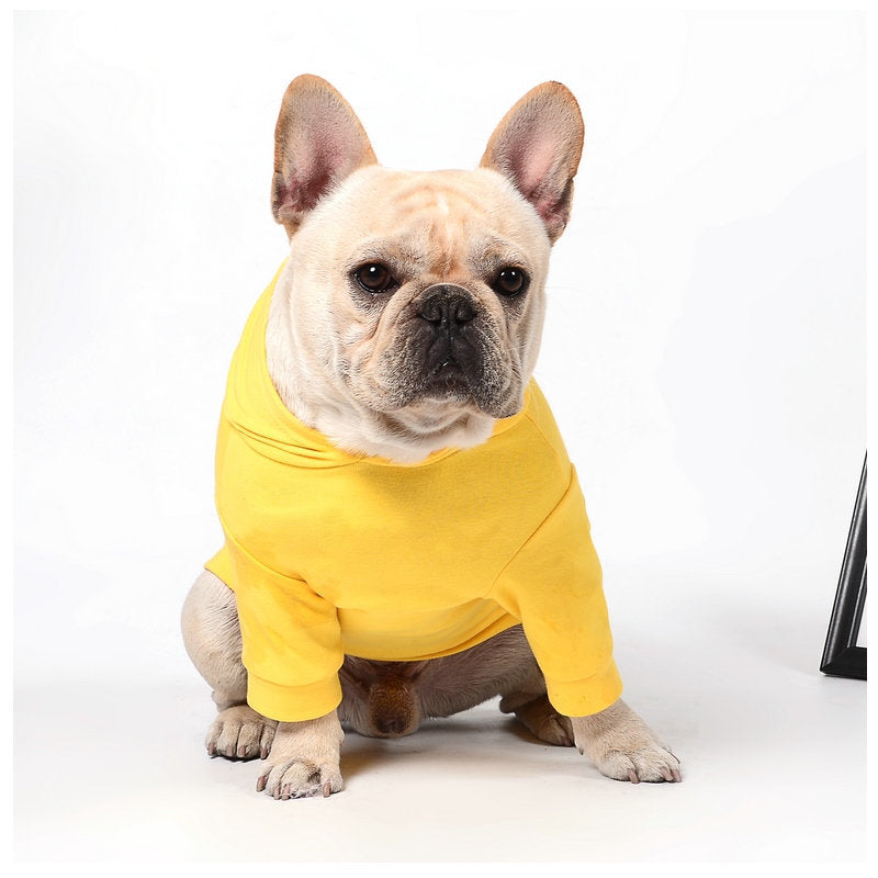 Yellow Duck Dog Hoodie for Bulldogs | Cute Dogs Clothes