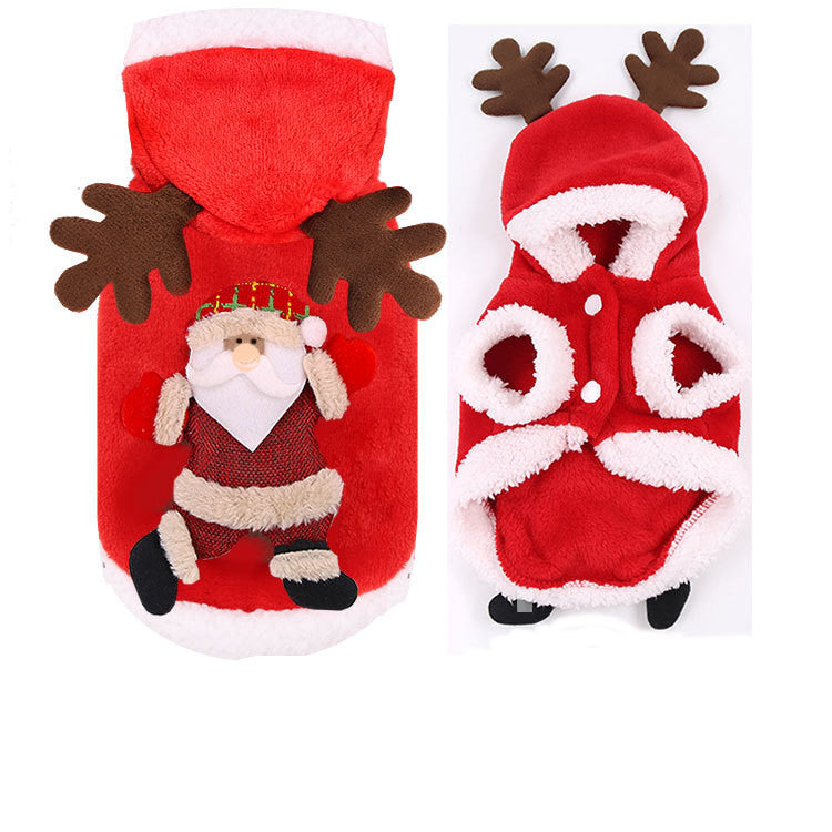 Cute Christmas Decoration Hoodie Clothes for Dogs