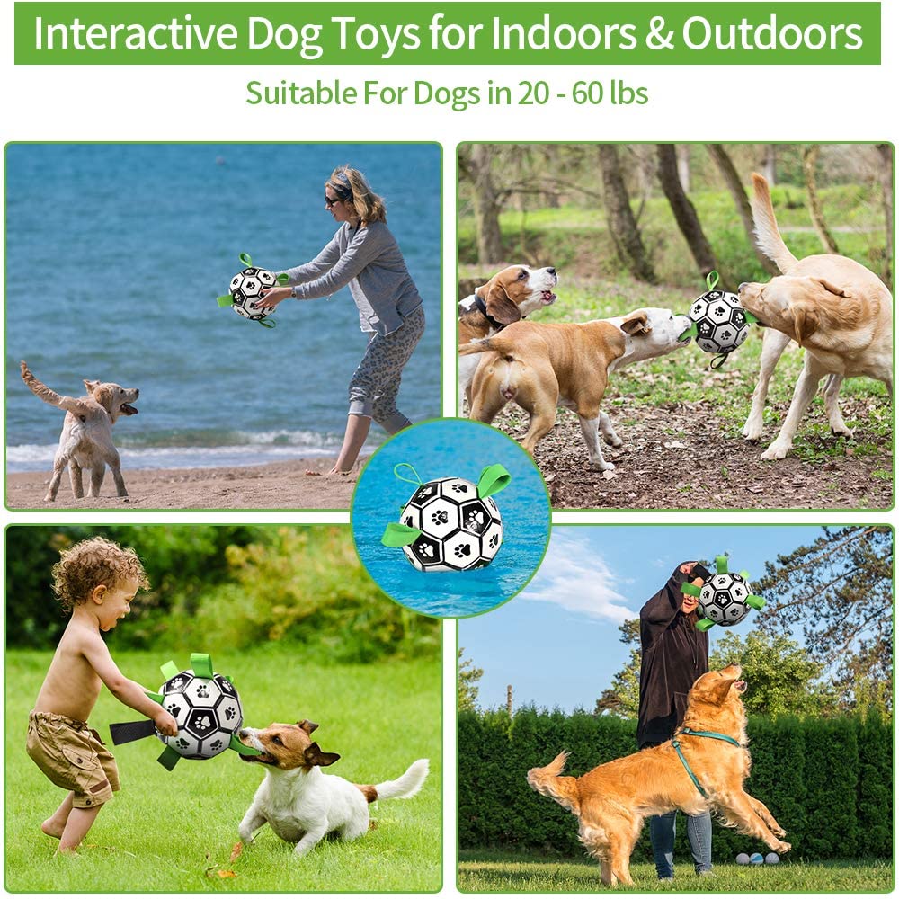 Interactive outdoor training Soccer Football  pet bite and chew balls for dog