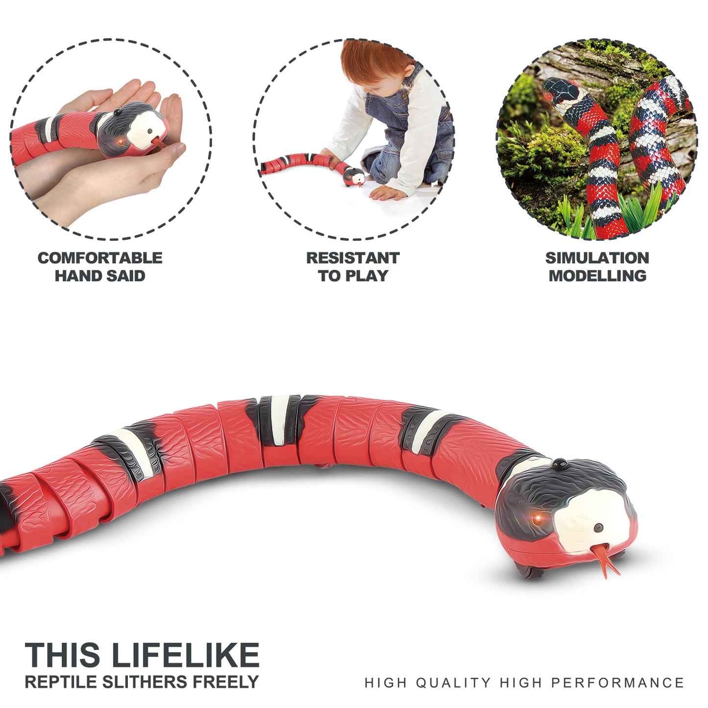 Smart Sensing Tricky Snake Interactive Cat Toys