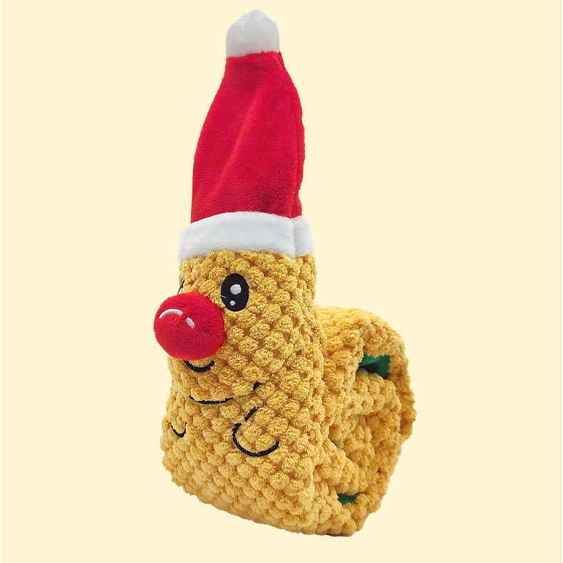 Christmas Elk Voice And Bite Tolerance Interactive Pet Toy