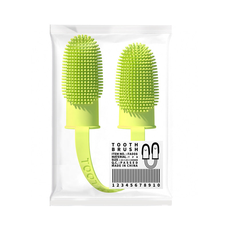 Pet Tooth Cleaning Double Finger Toothbrush
