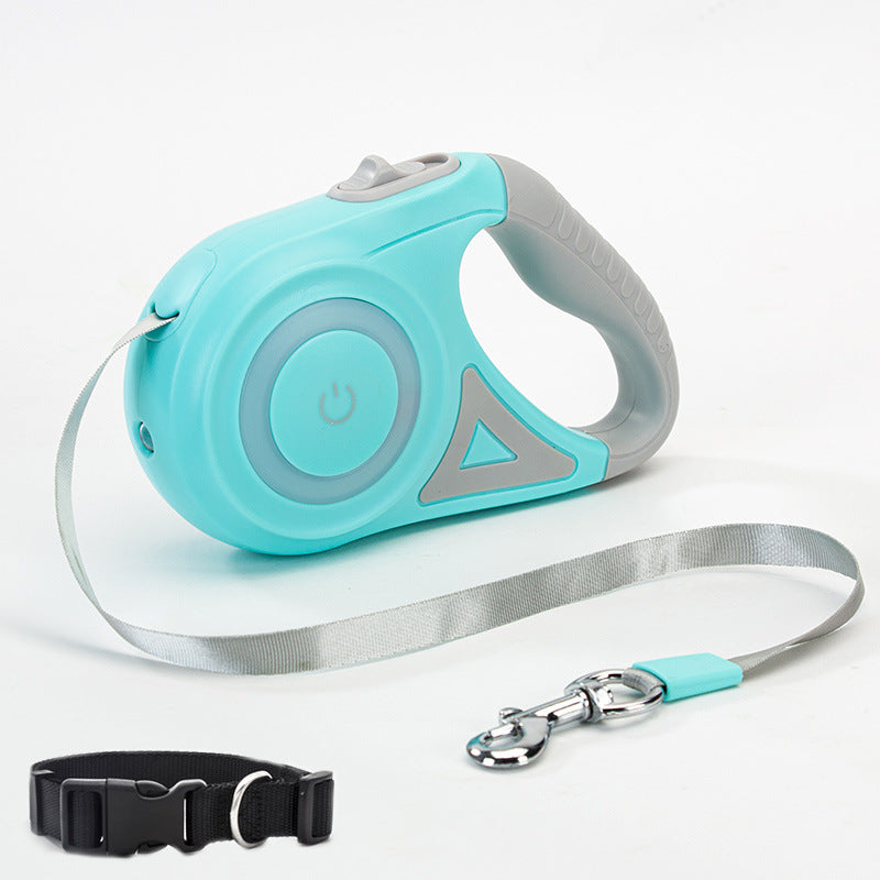 Retractable And Automatic Pet Dog Cat Traction Leash And Collar