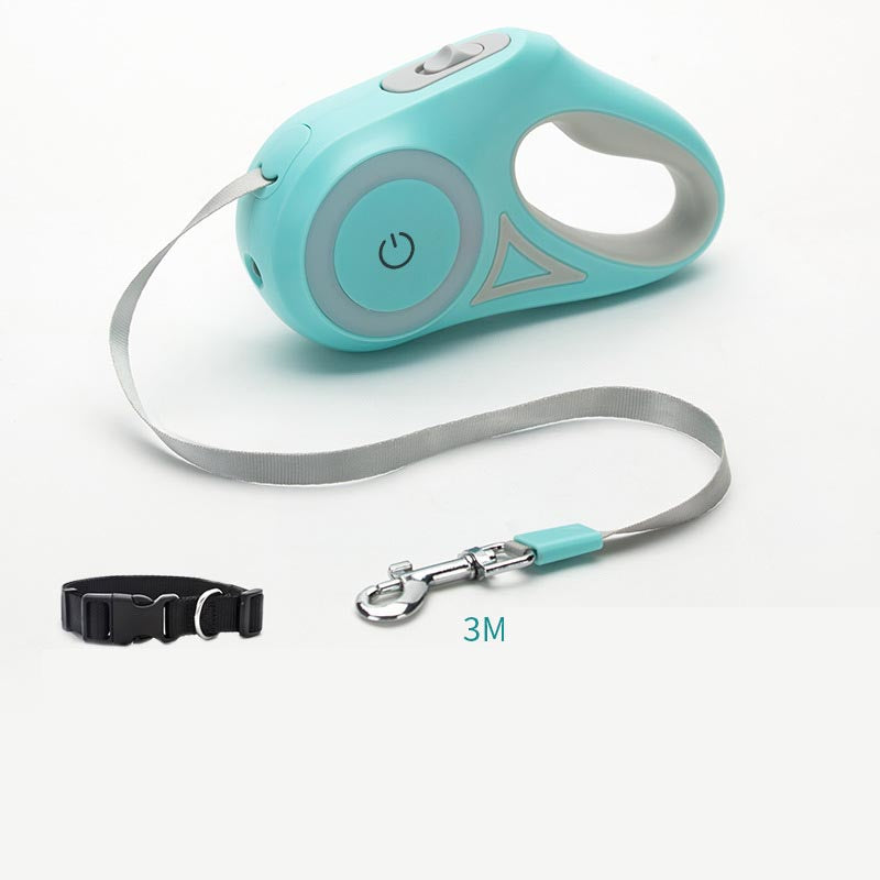 Retractable And Automatic Pet Dog Cat Traction Leash And Collar