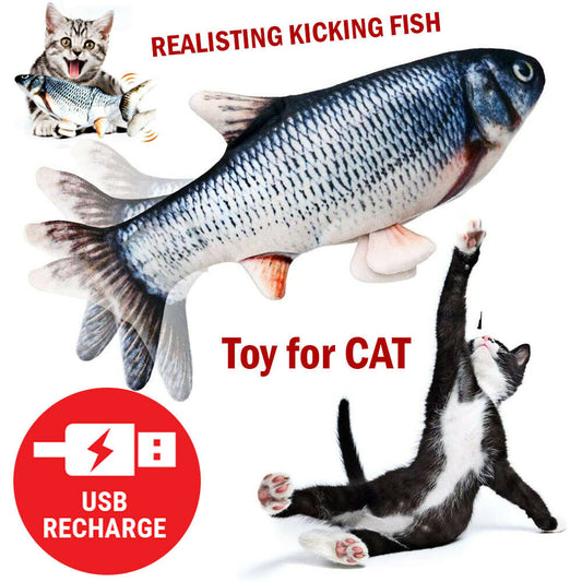 Electric Fish Jumping Dancing Realistic Cat Toy