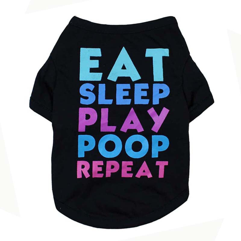 Breathable Solid Color Short Sleeve Shirt for Dogs