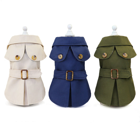 Elegant Pet Trench Coat for Small Dogs