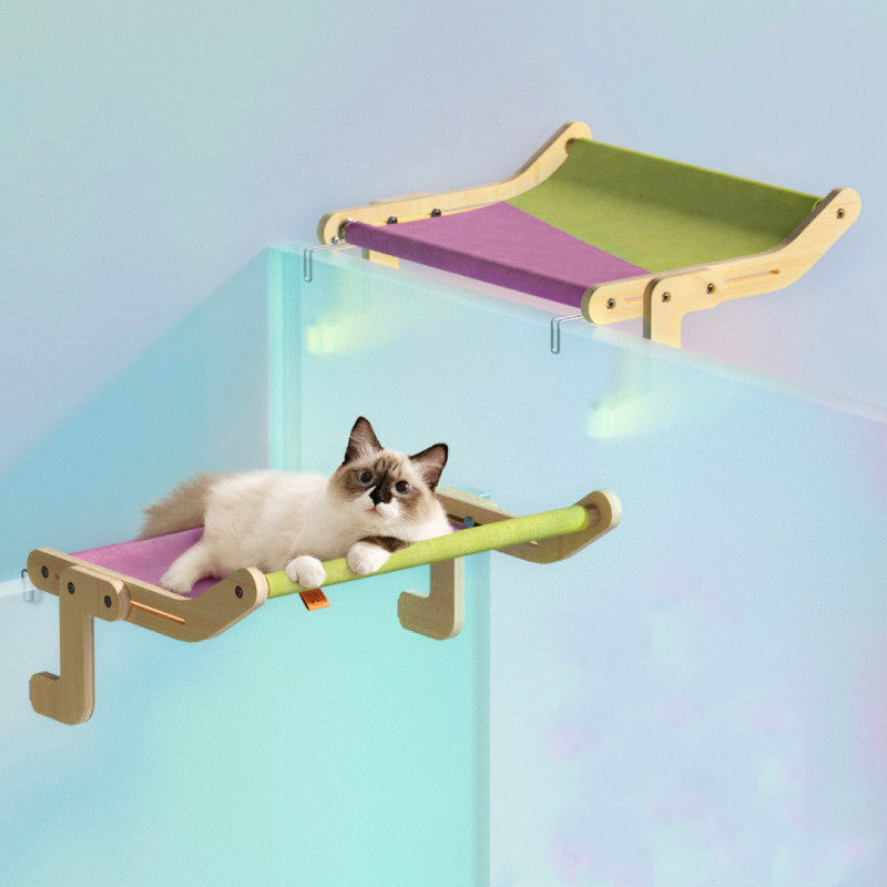 Window Glass Hammock | Hanging Cat Litter Windowsill