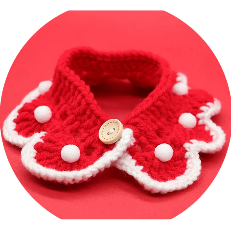 Pet Cats, Dogs, Rabbits, Knitted Collars And Christmas Ornaments