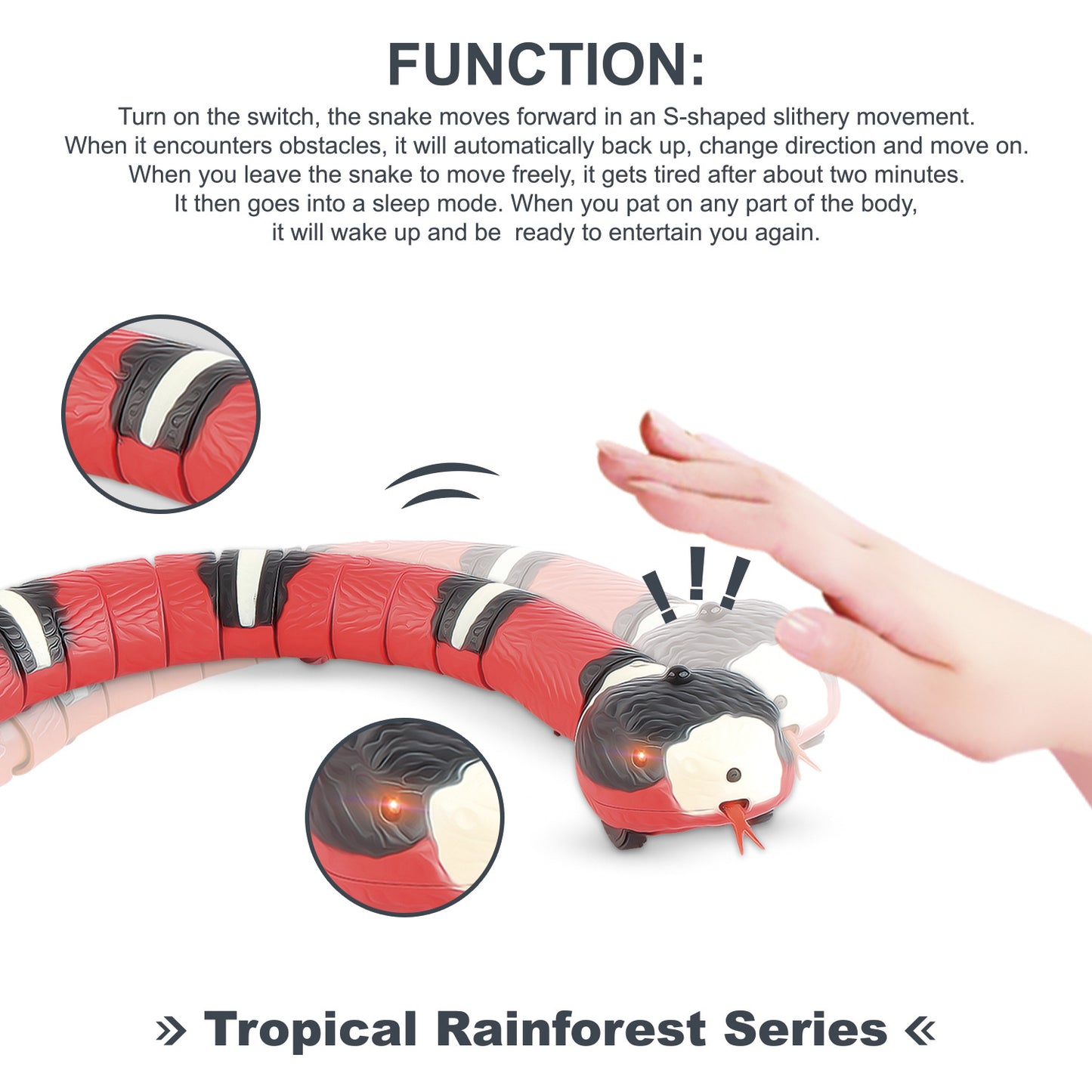 Smart Sensing Tricky Snake Interactive Cat Toys