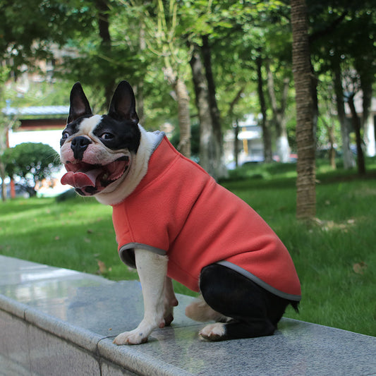 Pet Double Layer Fleece Stitching Dog Clothes