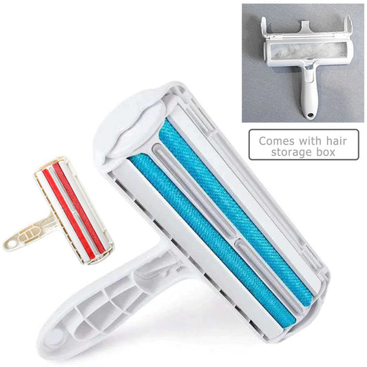Pet Hair Roller Remover Lint Brush | 2-Way Dog Cat Comb
