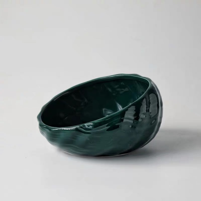 Ceramic Elevated Dog Cat Bowl for Feeding