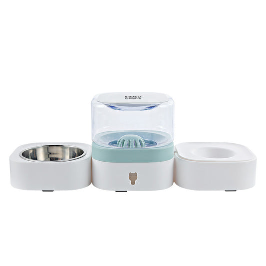 Cat and Pet Water Dispenser with Feeding Bowl