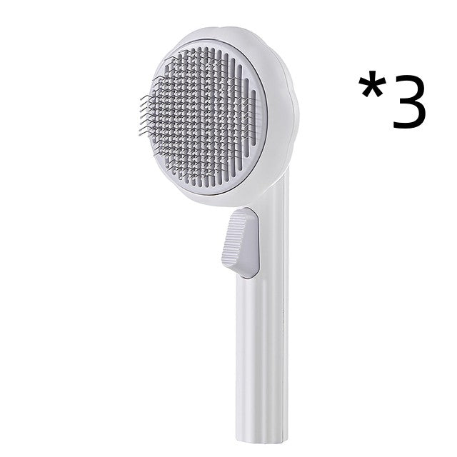 Hand-held Steel Wire Self-cleaning Cat Comb and Looper for Hair Removal