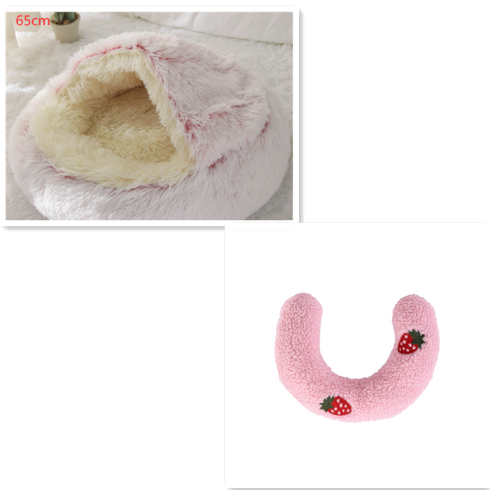 2 In 1 Dog And Cat Soft Long Plush Bed