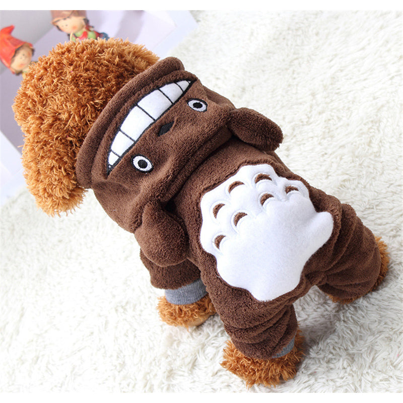 Cute Soft Fleece Pajamas Jumpsuit Clothes for Pets