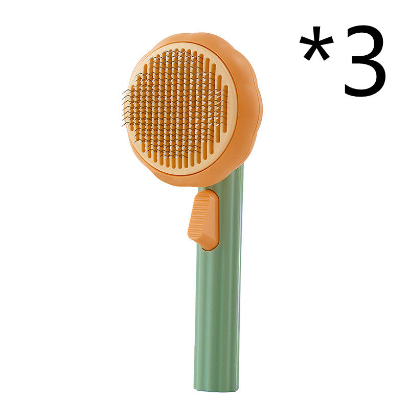 Hand-held Steel Wire Self-cleaning Cat Comb and Looper for Hair Removal