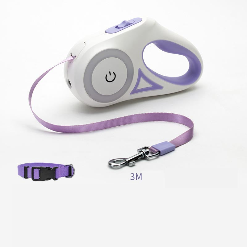 Retractable And Automatic Pet Dog Cat Traction Leash And Collar