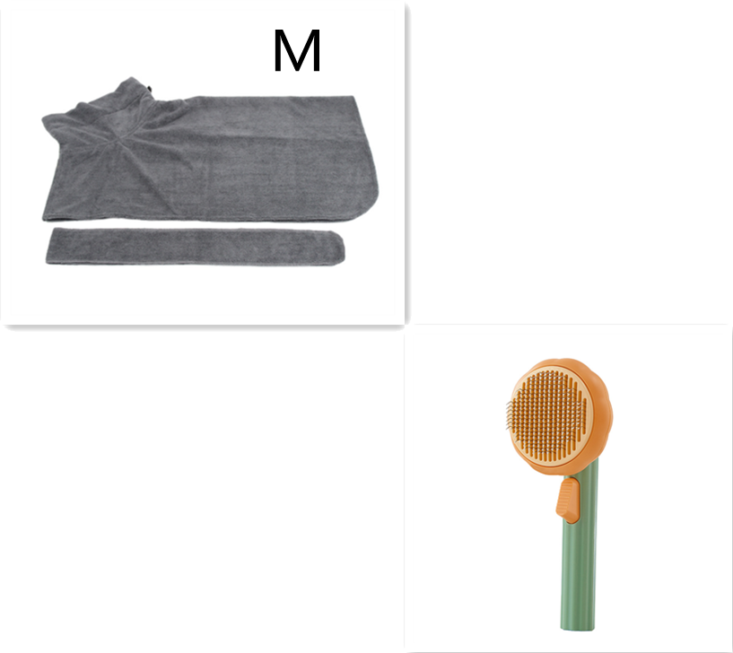 Hand-held Steel Wire Self-cleaning Cat Comb and Looper for Hair Removal