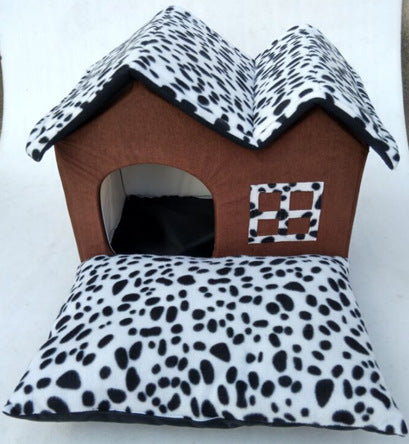 Winter Pet kennel Double Roof Dog Cat House