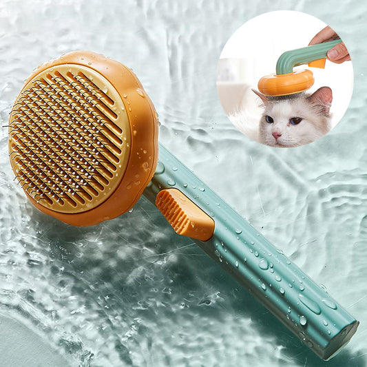 Hand-held Steel Wire Self-cleaning Cat Comb and Looper for Hair Removal