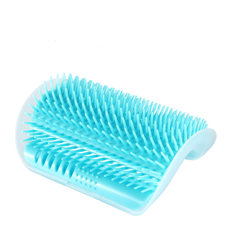 Cat Self-Grooming Brush and Wall Rubbing Device
