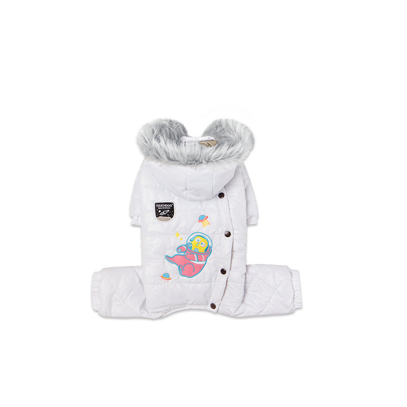 Pet dog fluffy hoodie thick clothes