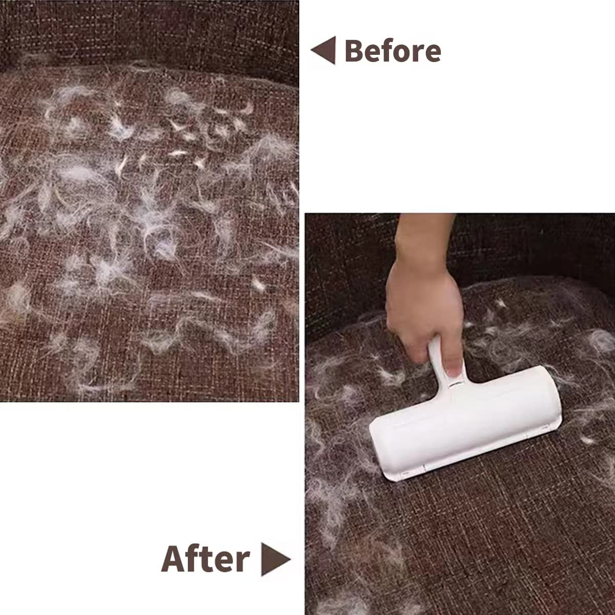 Pet Hair Roller Remover Lint Brush | 2-Way Dog Cat Comb