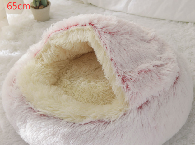 2 In 1 Dog And Cat Soft Long Plush Bed