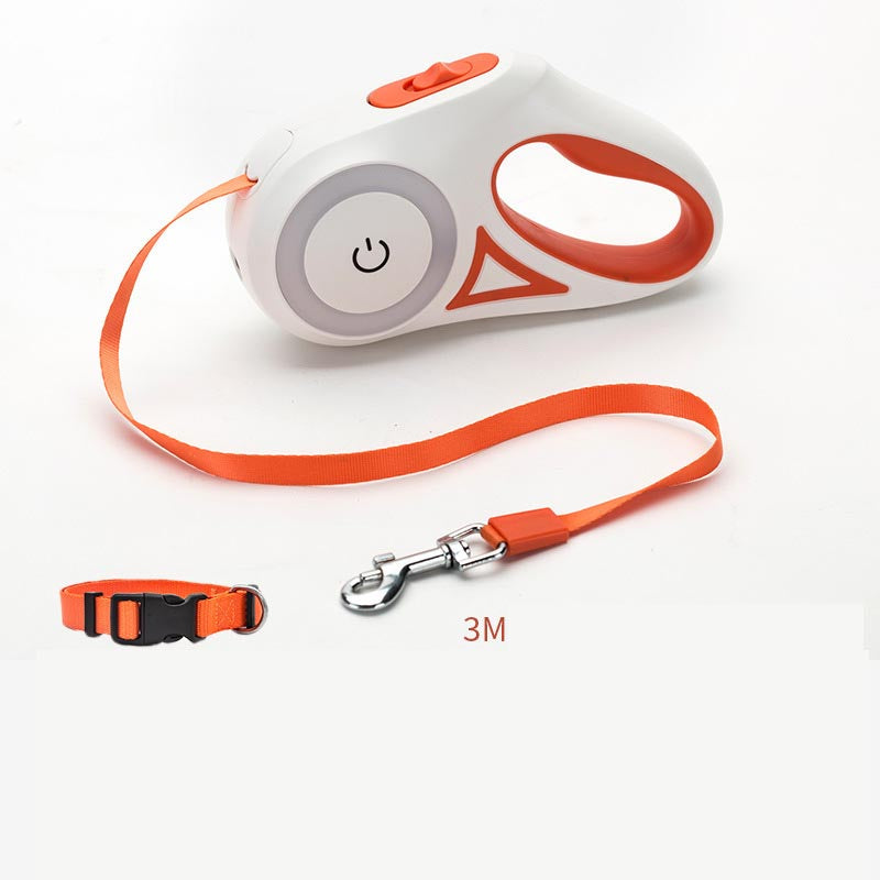 Retractable And Automatic Pet Dog Cat Traction Leash And Collar