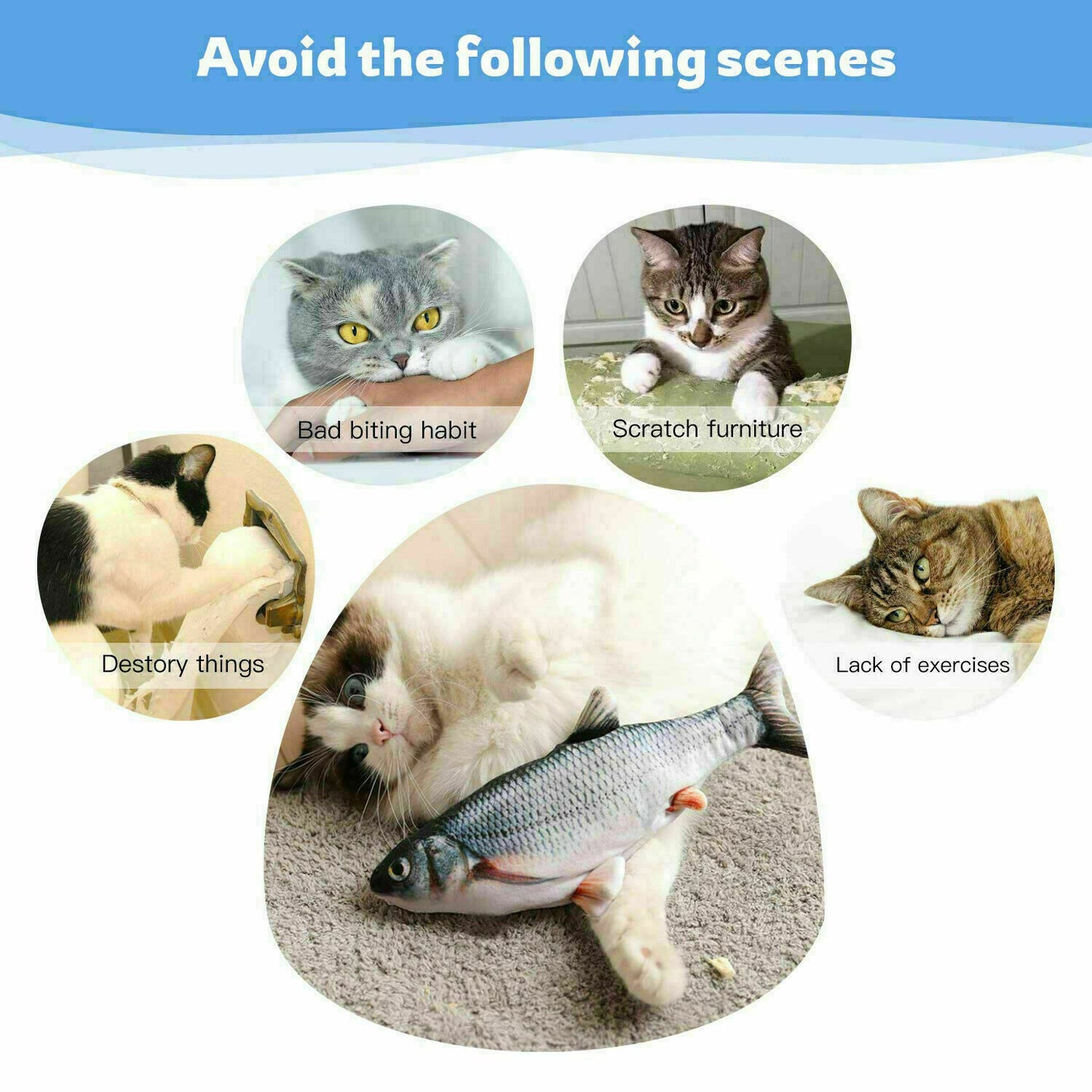 Electric Fish Jumping Dancing Realistic Cat Toy