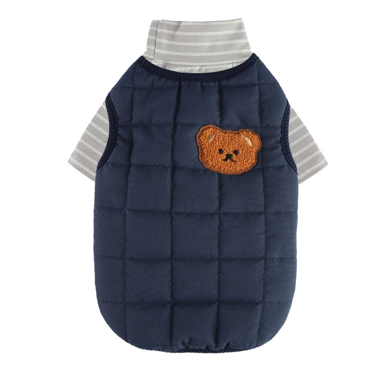 Winter Cotton Padded Clothes With Leash, Keep Pets Warm