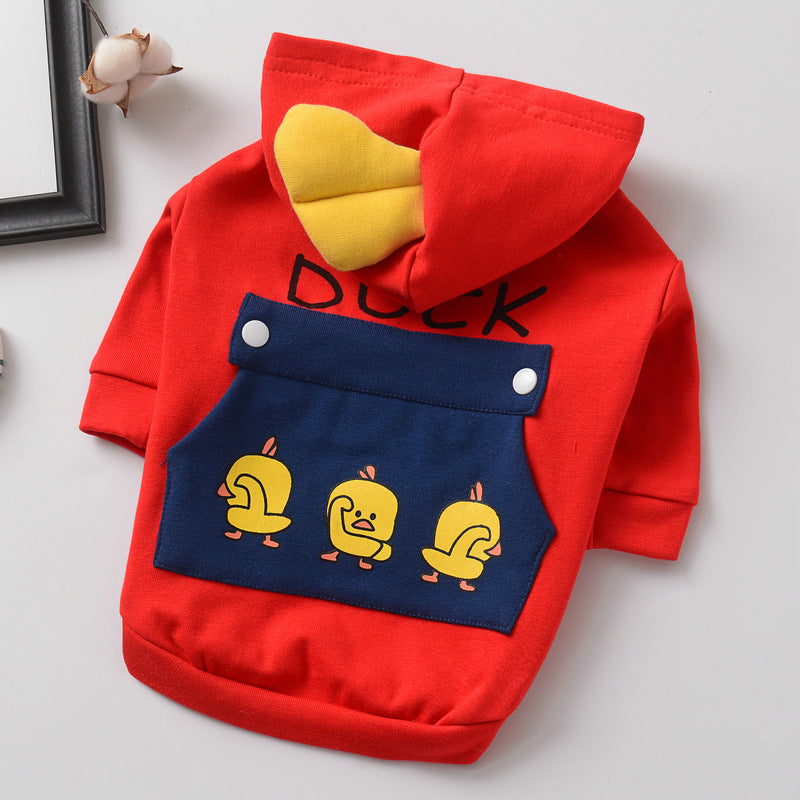 Yellow Duck Dog Hoodie for Bulldogs | Cute Dogs Clothes
