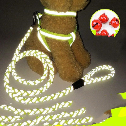 Pet Reflective Dog Leash With Collar Set