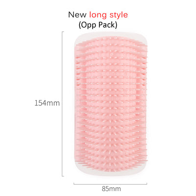 Cat Self-Grooming Brush and Wall Rubbing Device