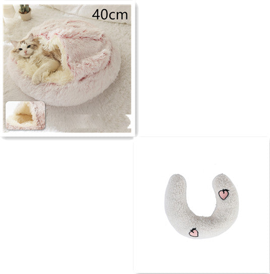 2 In 1 Dog And Cat Soft Long Plush Bed