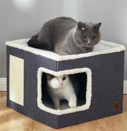 Foldable Cube Cat Nest