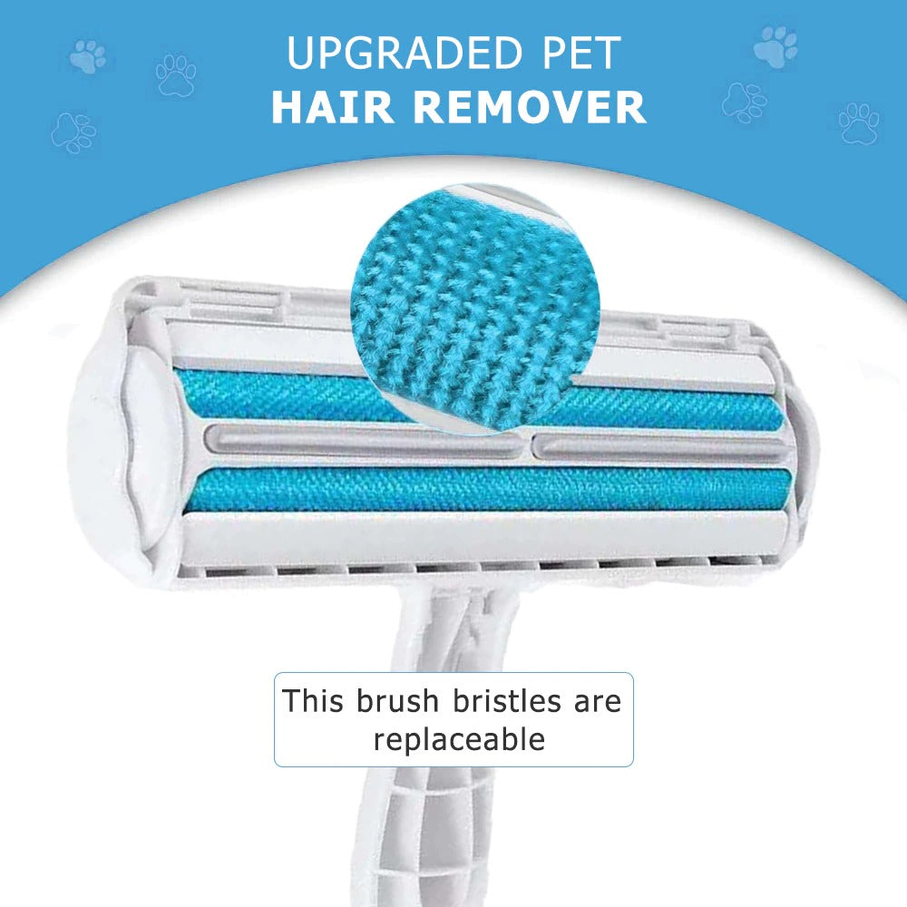 Pet Hair Roller Remover Lint Brush | 2-Way Dog Cat Comb