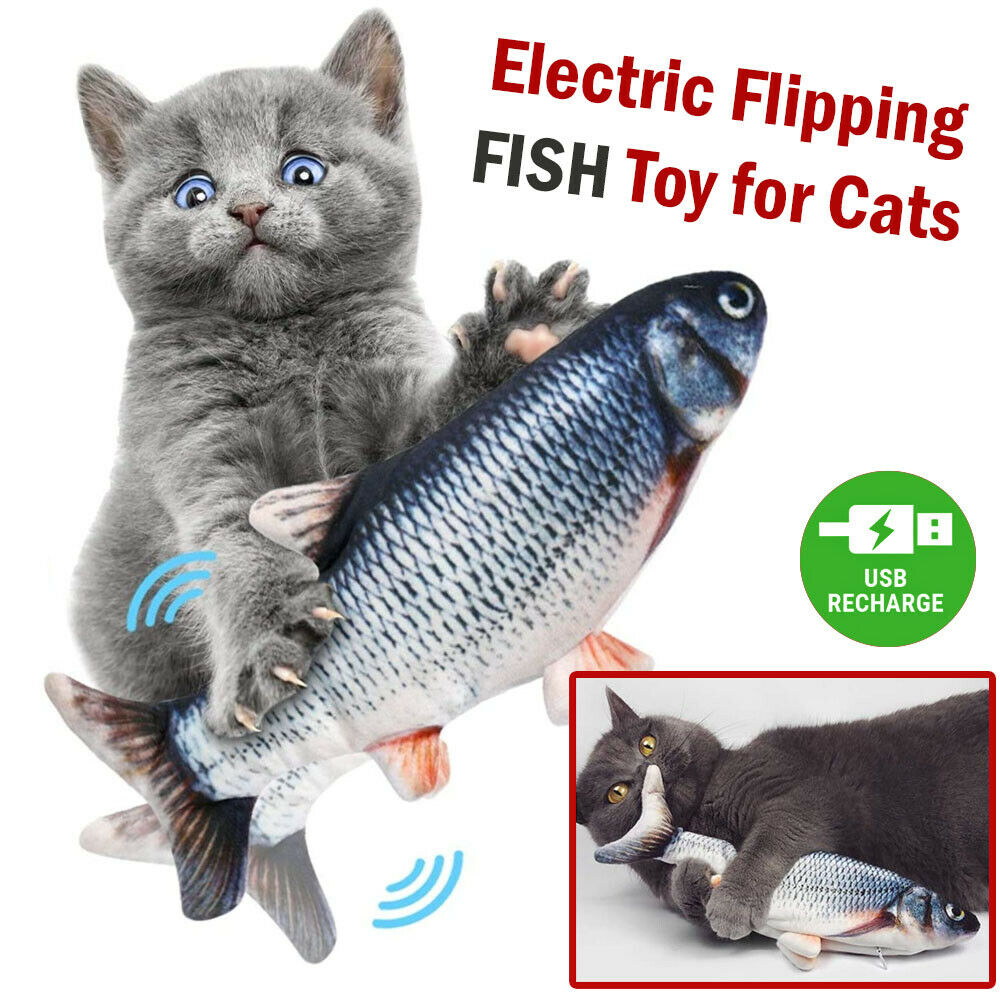 Electric Fish Jumping Dancing Realistic Cat Toy