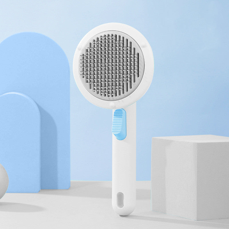 Hand-held Steel Wire Self-cleaning Cat Comb and Looper for Hair Removal