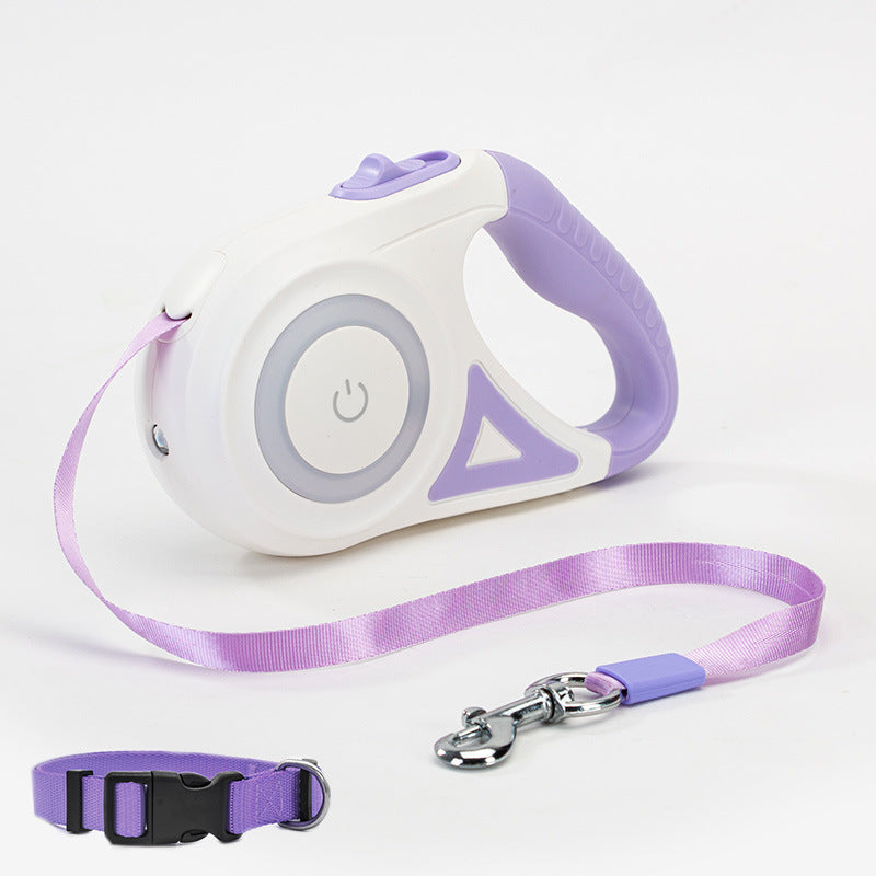Retractable And Automatic Pet Dog Cat Traction Leash And Collar